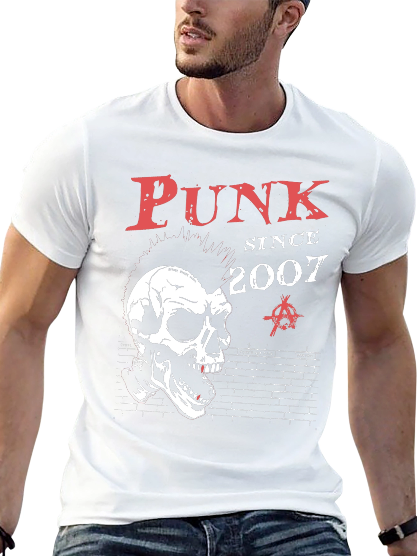 Punk Since 2007 Skull Graphic T-Shirt