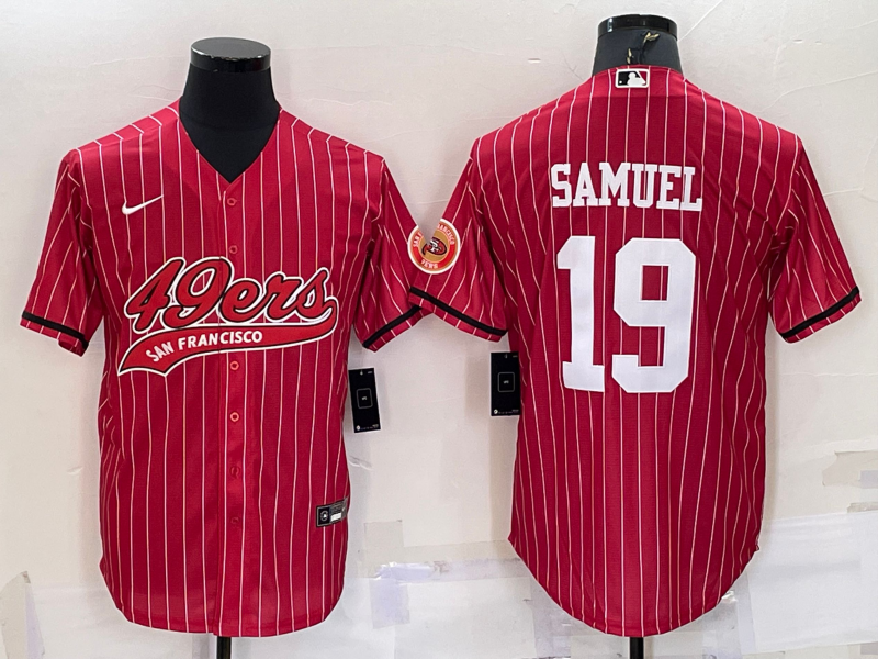 Men's San Francisco 49ers Deebo Samuel #19 Red Player Jerseys Joint Edition