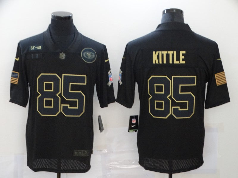 Men's San Francisco 49ers #85 George Kittle Black Alternate Game Jerseys