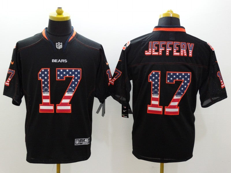 Men's Chicago Bears Alshon Jeffery #17 Black Game Jerseys