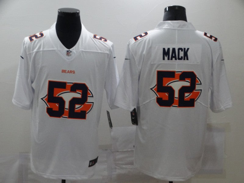 Men's Chicago Bears #52 Khalil Mack White Game Player Jerseys