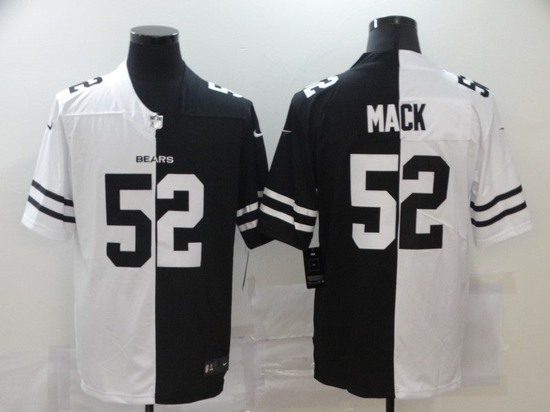 Men's Chicago Bears Khalil Mack #52 Black/White Game Jerseys