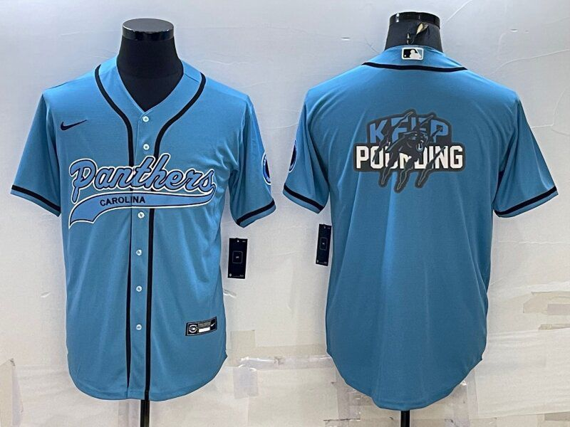Men's Carolina Panthers Blue Game Jerseys