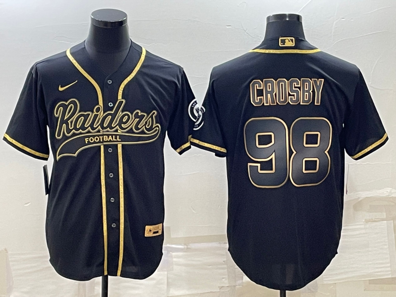 Men's Las Vegas Raiders Maxx Crosby #98 Black Player Jerseys Joint Edition