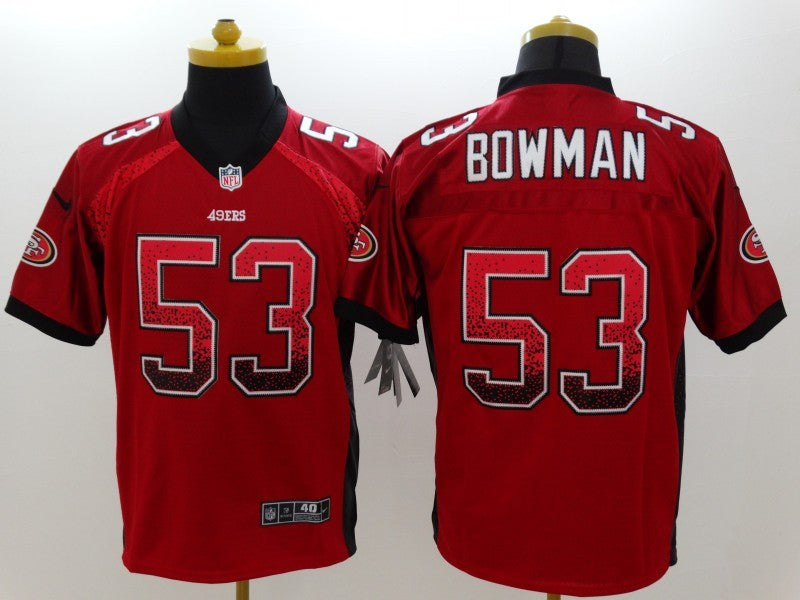 Men's San Francisco 49ers Navoro Bowman #53 Red Game Player Jerseys