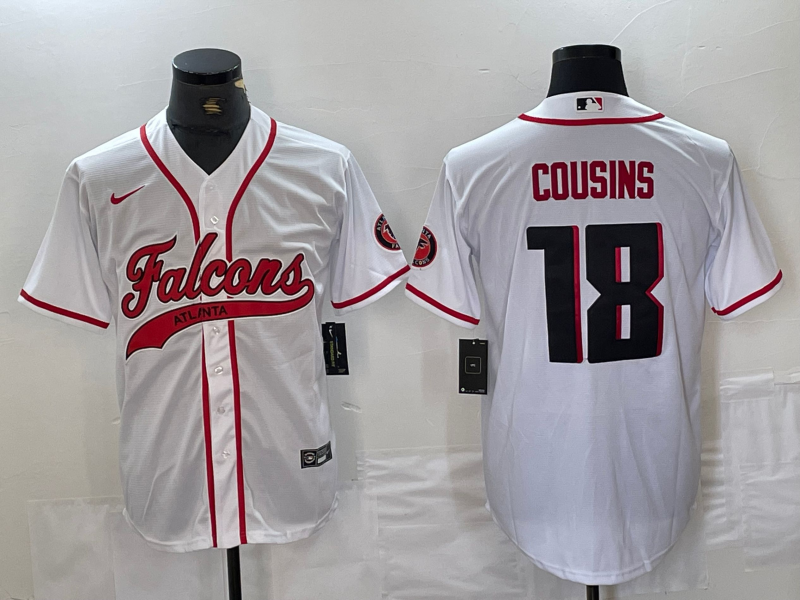 Men's Atlanta Falcons Kirk Cousins #18 White Player Jerseys Joint Edition