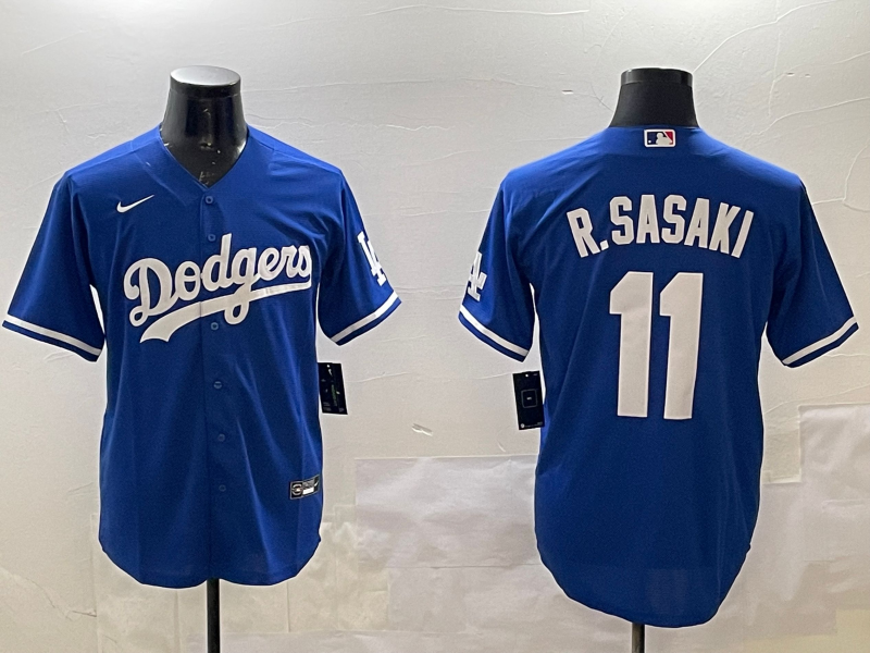 Men's Los Angeles Dodgers Roki Sasaki #11 Royal Alternate Replica Team Jerseys