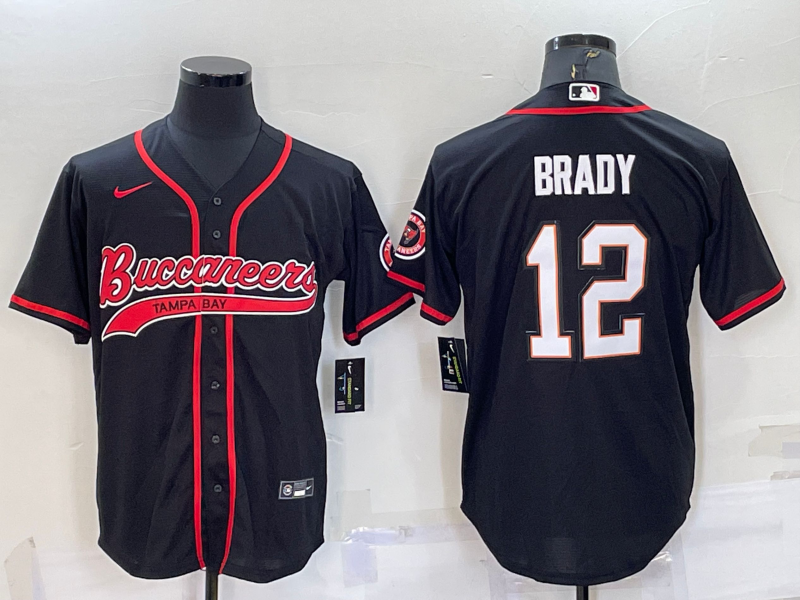 Men's Tampa Bay Buccaneers Tom Brady #12 Black Game Jerseys Joint Edition