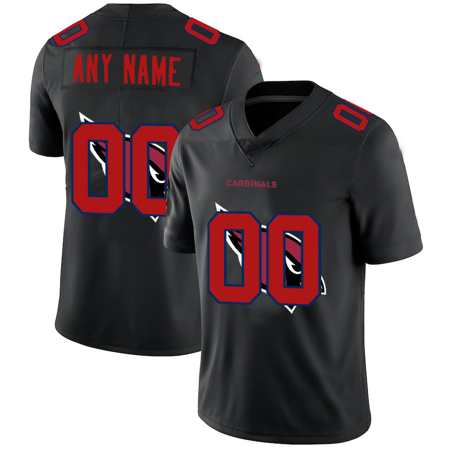 Custom1 Arizona Cardinals Jerseys Limited Black Vapor Untouchable Team Big Logo
