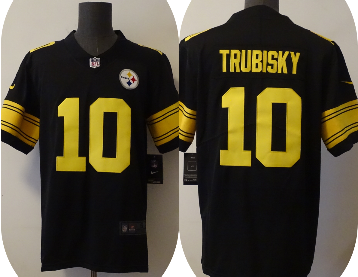 Men's Pittsburgh Steelers Mitchell Trubisky #10 Black Alternate Legend Jerseys