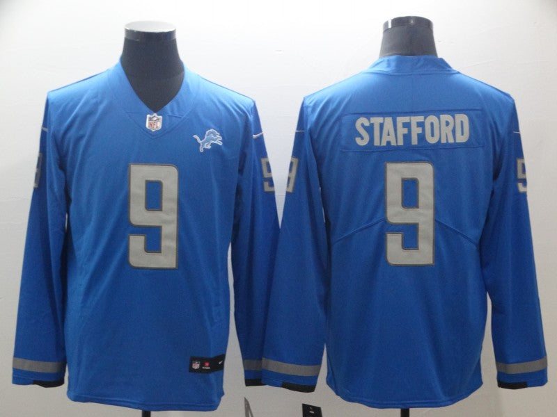 Men's Detroit Lions Matthew Stafford #9 Blue Game Player Jerseys
