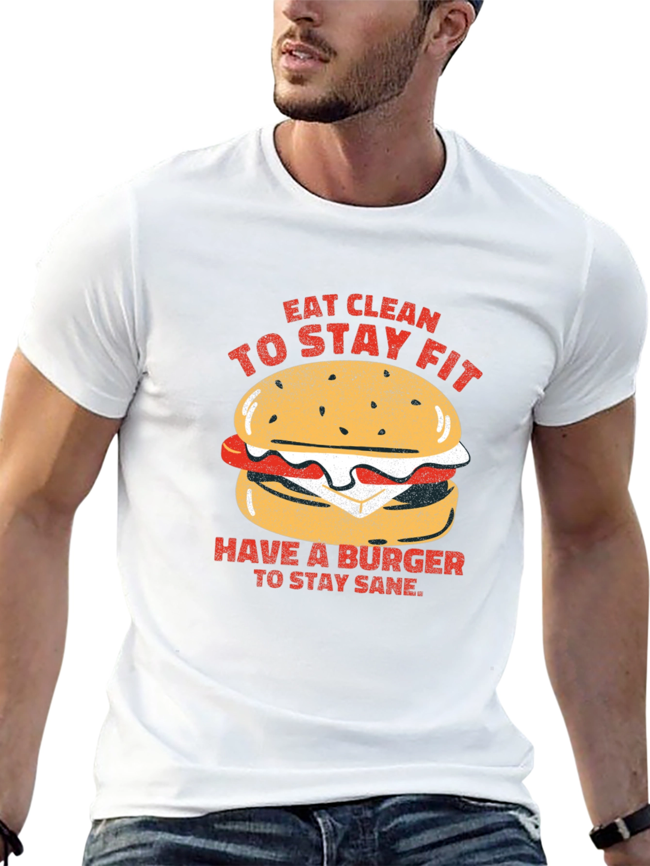 Eat Clean Burger T-Shirt - Unisex Style