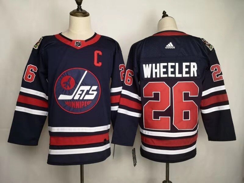 Men's Winnipeg Jets Blake Wheeler #26 Navy Home Breakaway Player Jerseys
