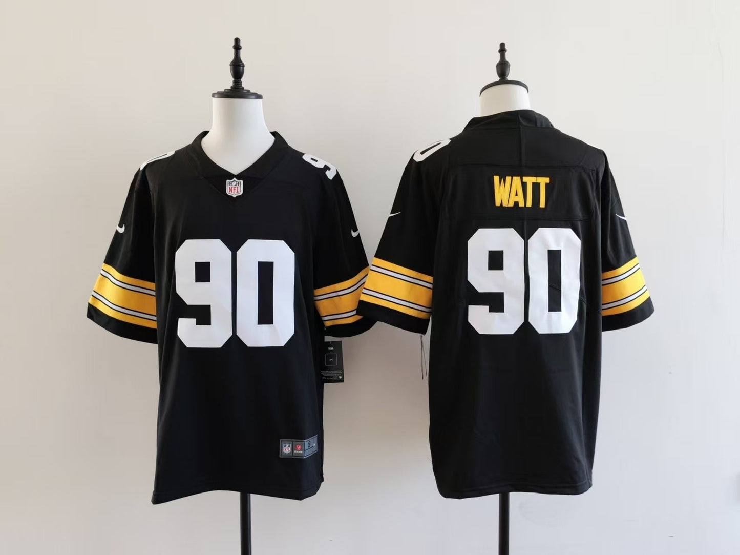 Men's Pittsburgh Steelers T.J. Watt Nike Jersey - Black -No team logo