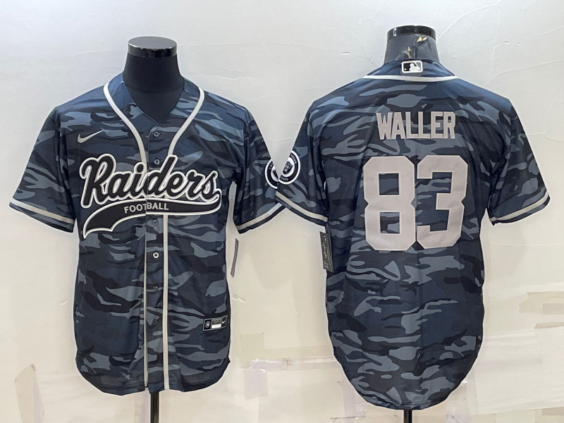 Men's Las Vegas Raiders Darren Waller #83 Grey Camouflage Game Jerseys Joint Edition