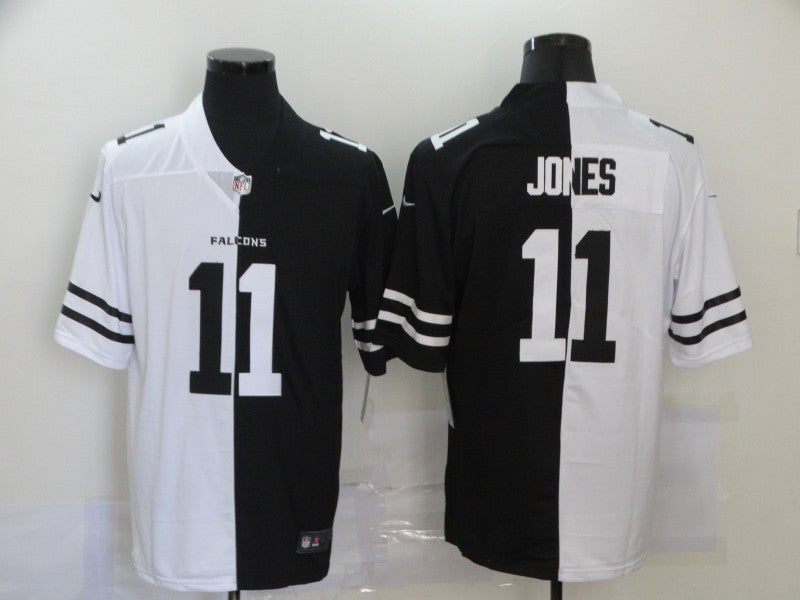 Men's Atlanta Falcons Julio Jones #11 Black/White Game Jerseys