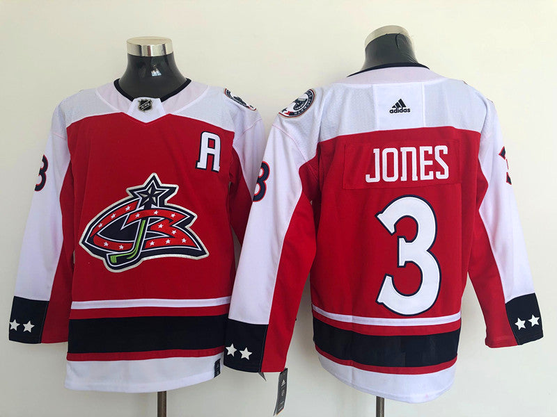 Men's Columbus Blue Jackets Seth Jones #3 Red Breakaway Player Jerseys