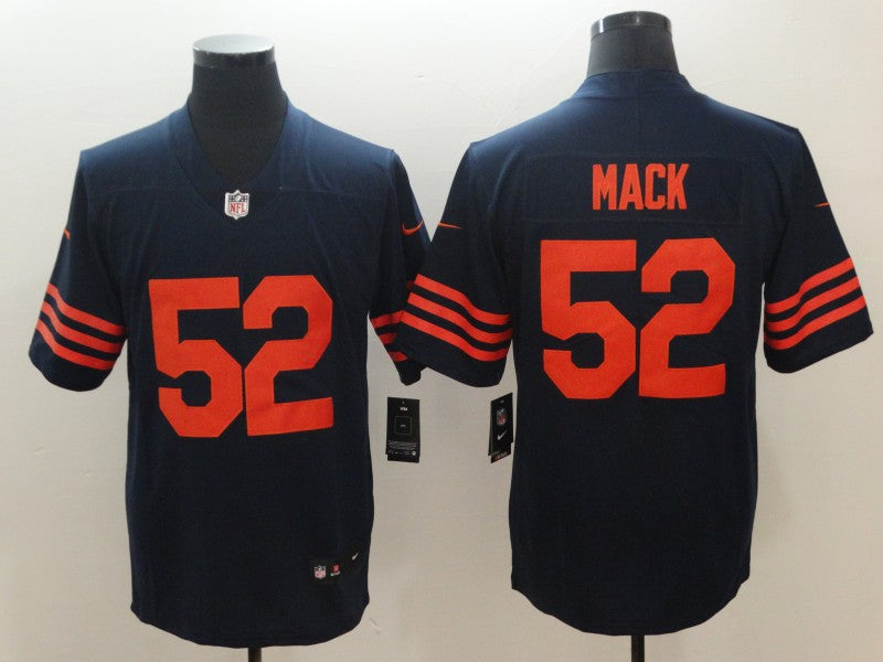 Men's Chicago Bears Khalil Mack #52 Navy Game Player Jerseys