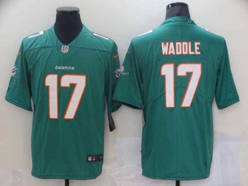 Men's Miami Dolphins Jaylen Waddle #17 Green Game Jerseys