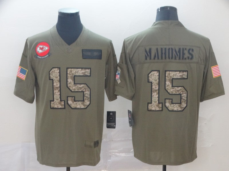 Men's Kansas City Chiefs Patrick Mahomes #15 Brown Game Jerseys