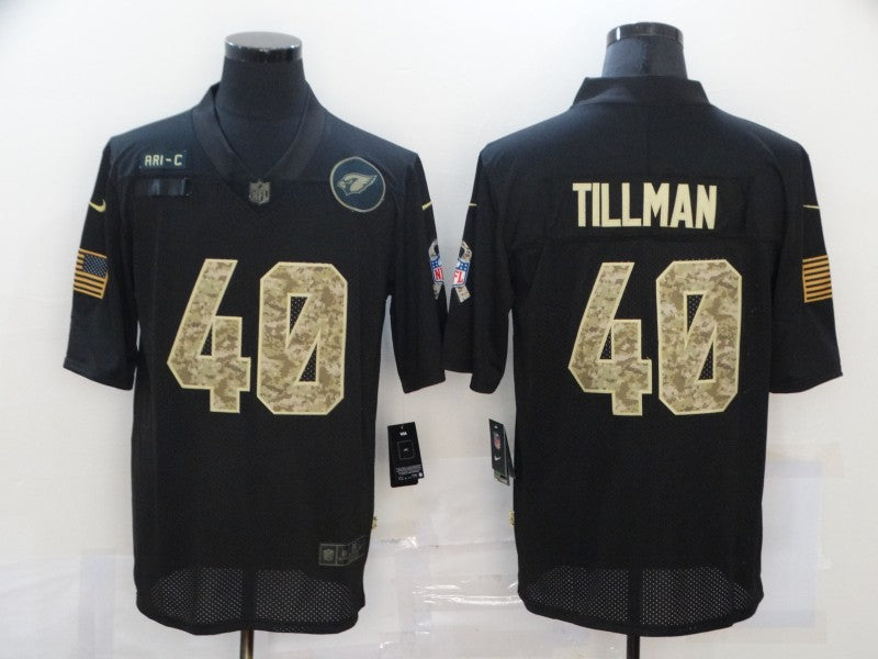 Men's Arizona Cardinals Pat Tillman #40 Black Player Game Jerseys