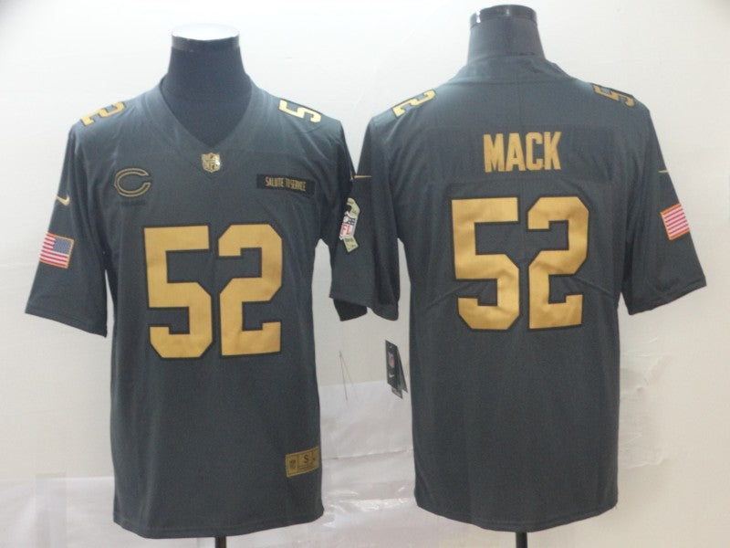 Men's Chicago Bears Khalil Mack #52 Black Team Game Jerseys