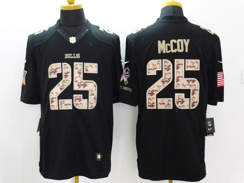 Men's Buffalo Bills LeSean McCoy #25 Black Game Player Jerseys