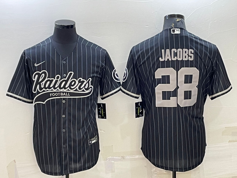 Men's Las Vegas Raiders Josh Jacobs #28 Black Player Game Jerseys Joint Edition