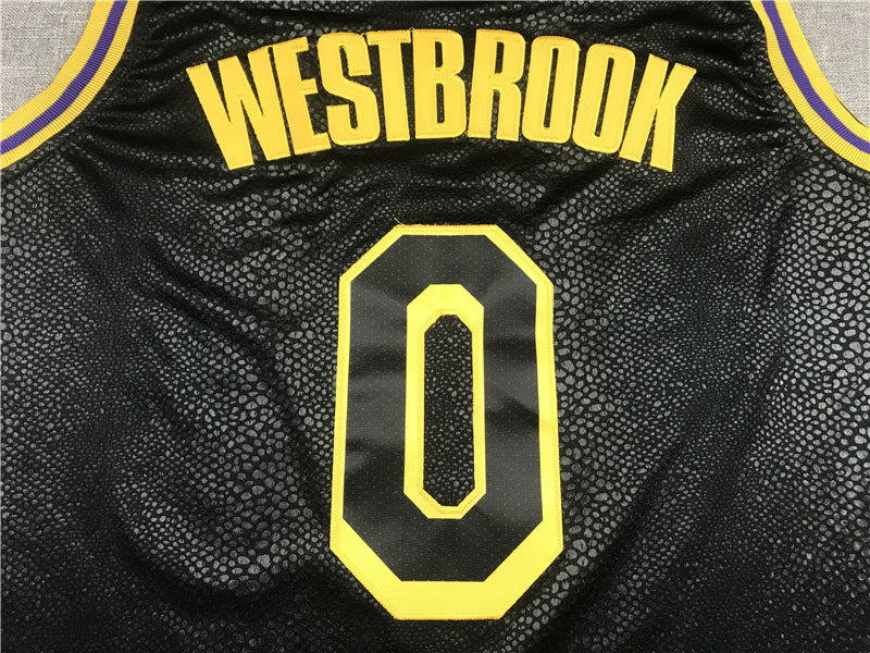 Men's Los Angeles Lakers Russell Westbrook Black City Edition Swingman Jerseys