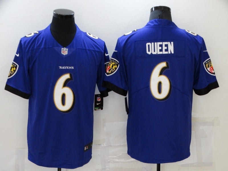Men's Baltimore Ravens Patrick Queen #6 Purple Game Player Jerseys