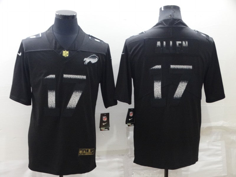 Men's Buffalo Bills Josh Allen #17 Black Alternate Player Jerseys