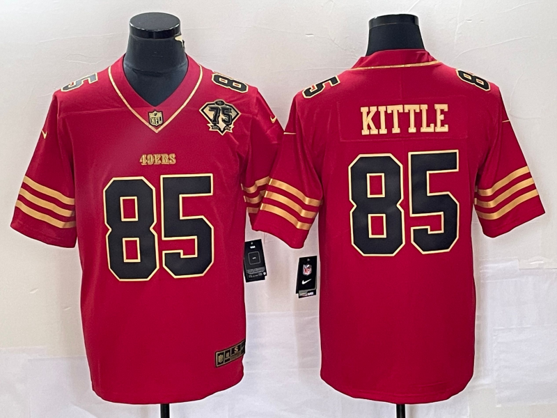Men's San Francisco 49ers George Kittle #85 Scarlet Vapor F.U.S.E. Limited Jerseys
