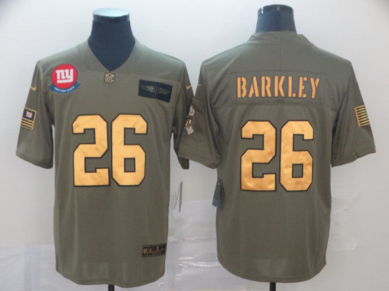 Men's New York Giants Saquon Barkley #26 Brown Alternate Game Jerseys