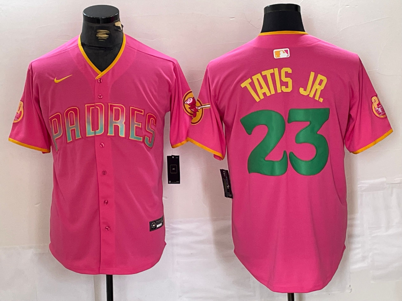 Men's San Diego Padres Fernando Tatis Jr. #23 Pink Replica Player Jerseys