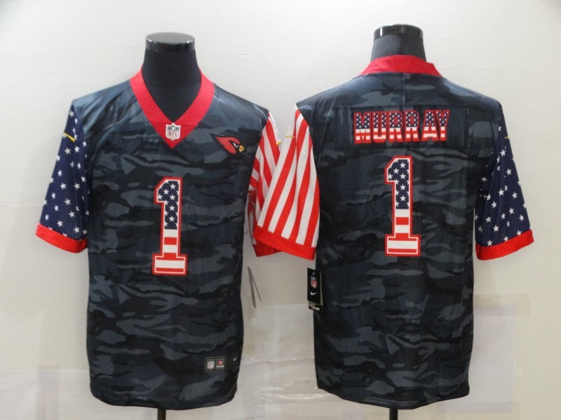 Men's Arizona Cardinals Kyler Murray #1 Gray Camouflage Game Player Jerseys