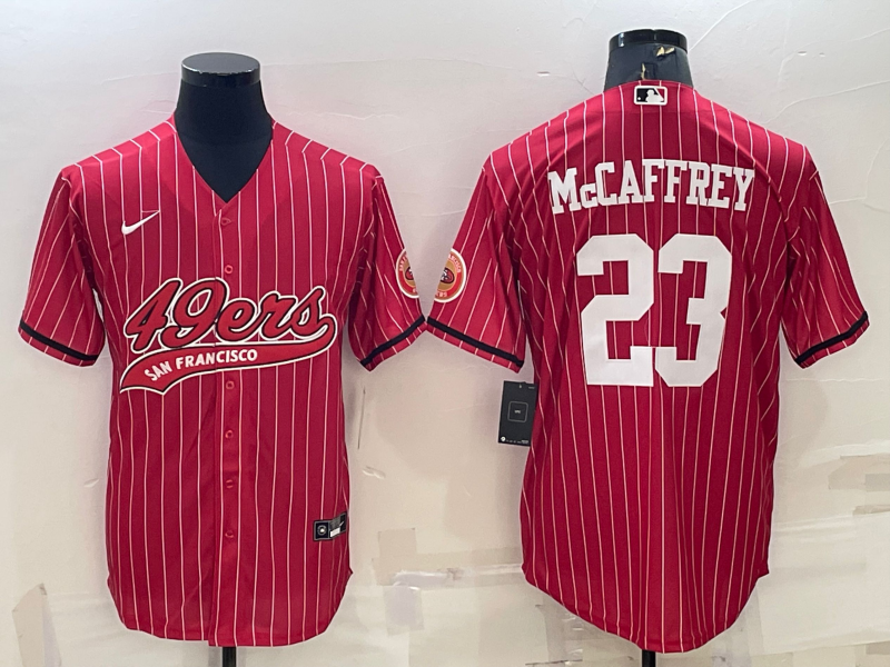 Men's San Francisco 49ers Christian McCaffrey #23 Red Game Player Jerseys Joint Edition