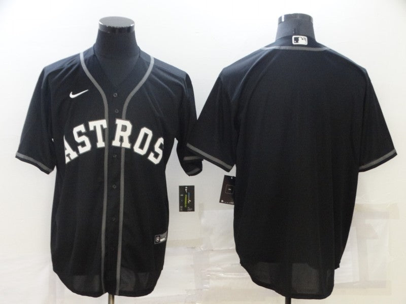 Men's Houston Astros Black Replica Blank Jerseys