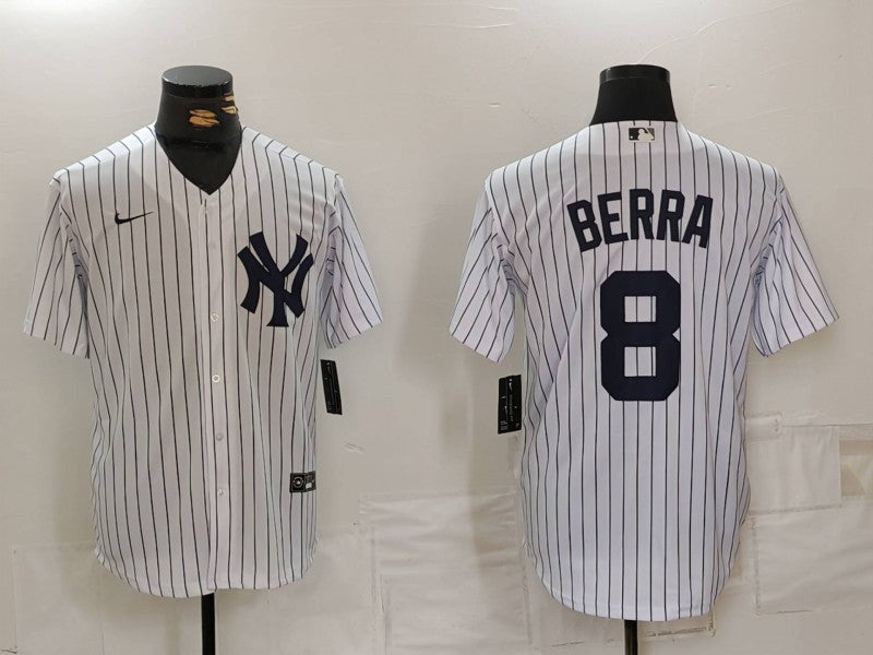 Men's New York Yankees Yogi Berra #8 White Home Limited Player Jerseys