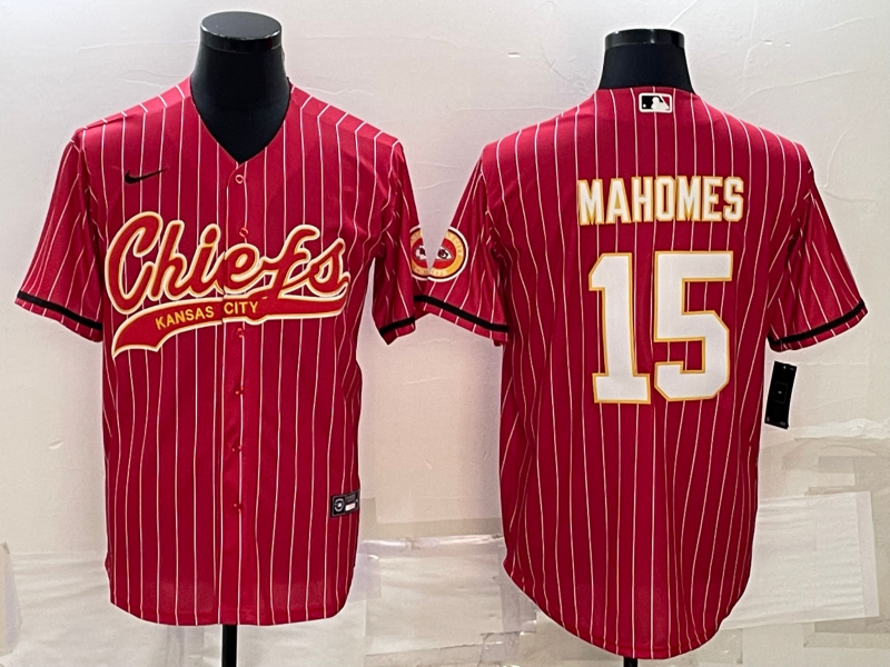 Men's Kansas City Chiefs Patrick Mahomes #15 Red Player Jerseys Joint Edition