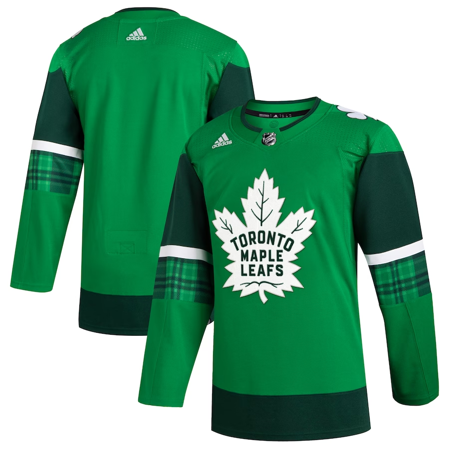 Men's Toronto Maple Leafs Kelly Green 2023 St. Patrick's Day Primegreen Authentic Blank Jerseys