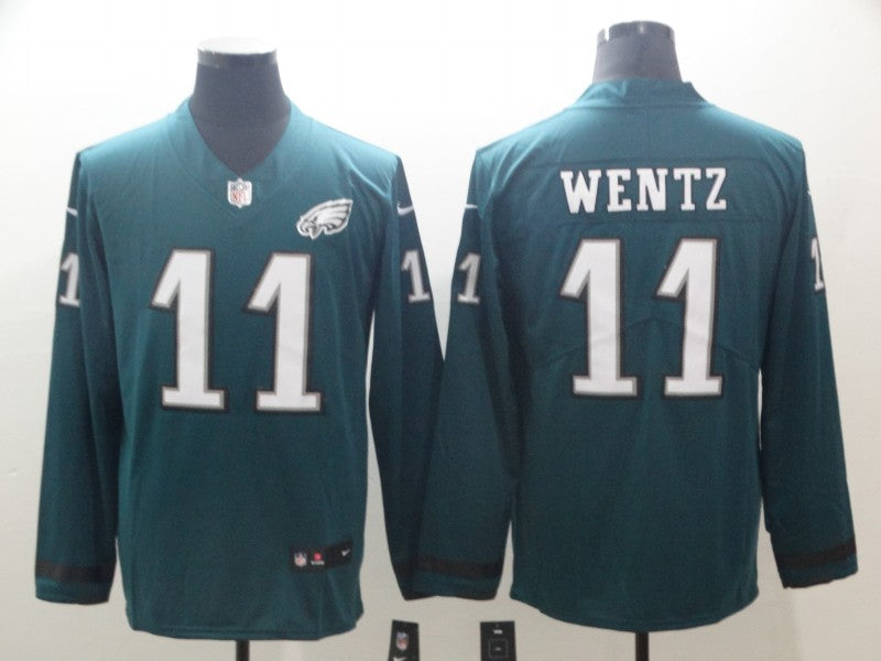 Men's Philadelphia Eagles Carson Wentz #11 Midnight Green Team Game Jerseys