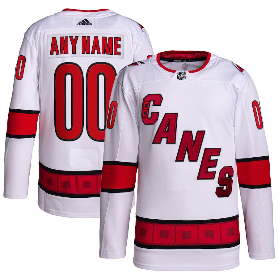 Men's Carolina Hurricanes White Away Primegreen Authentic Pro Custom Jerseys