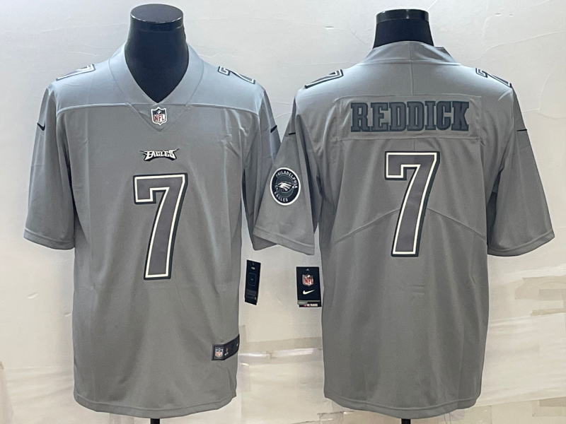 Men's Philadelphia Eagles Haason Reddick #7 Gray Atmosphere Fashion Game Jerseys