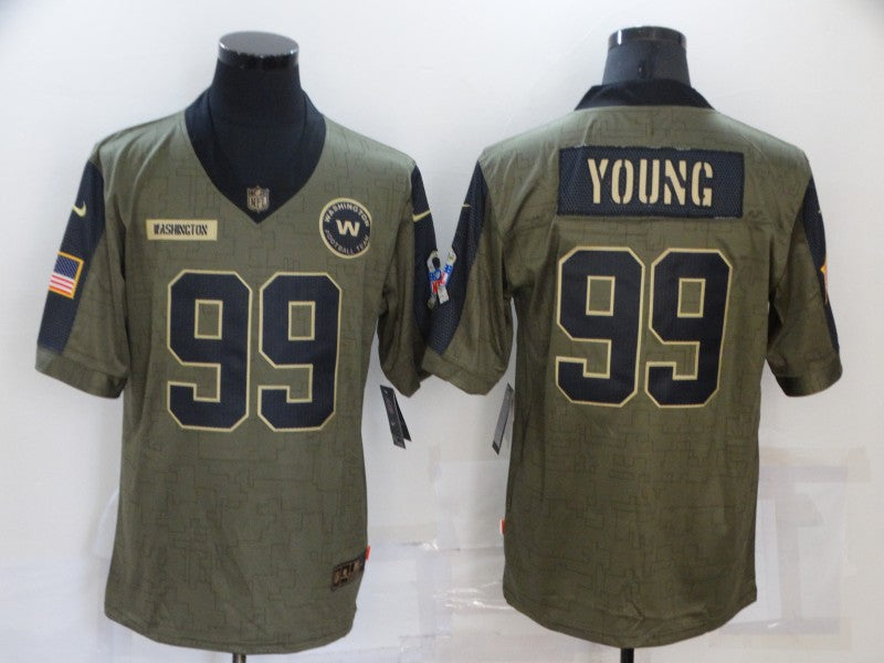 Men's Washington Commanders Chase Young #99 Brown Game Jerseys