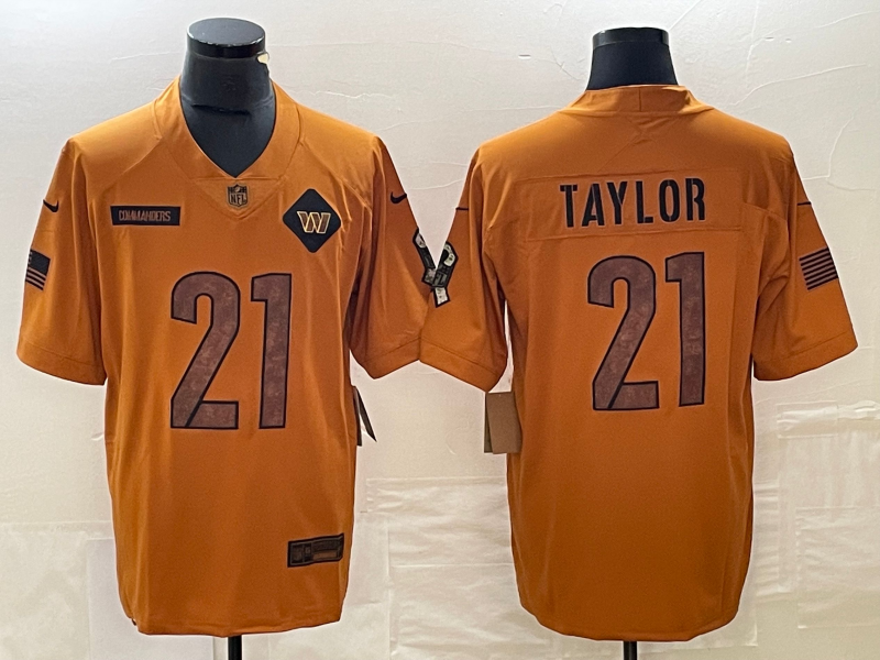 Men's Washington Commanders Sean Taylor #21 Brown 2023 Salute To Service Retired Player Limited Jerseys