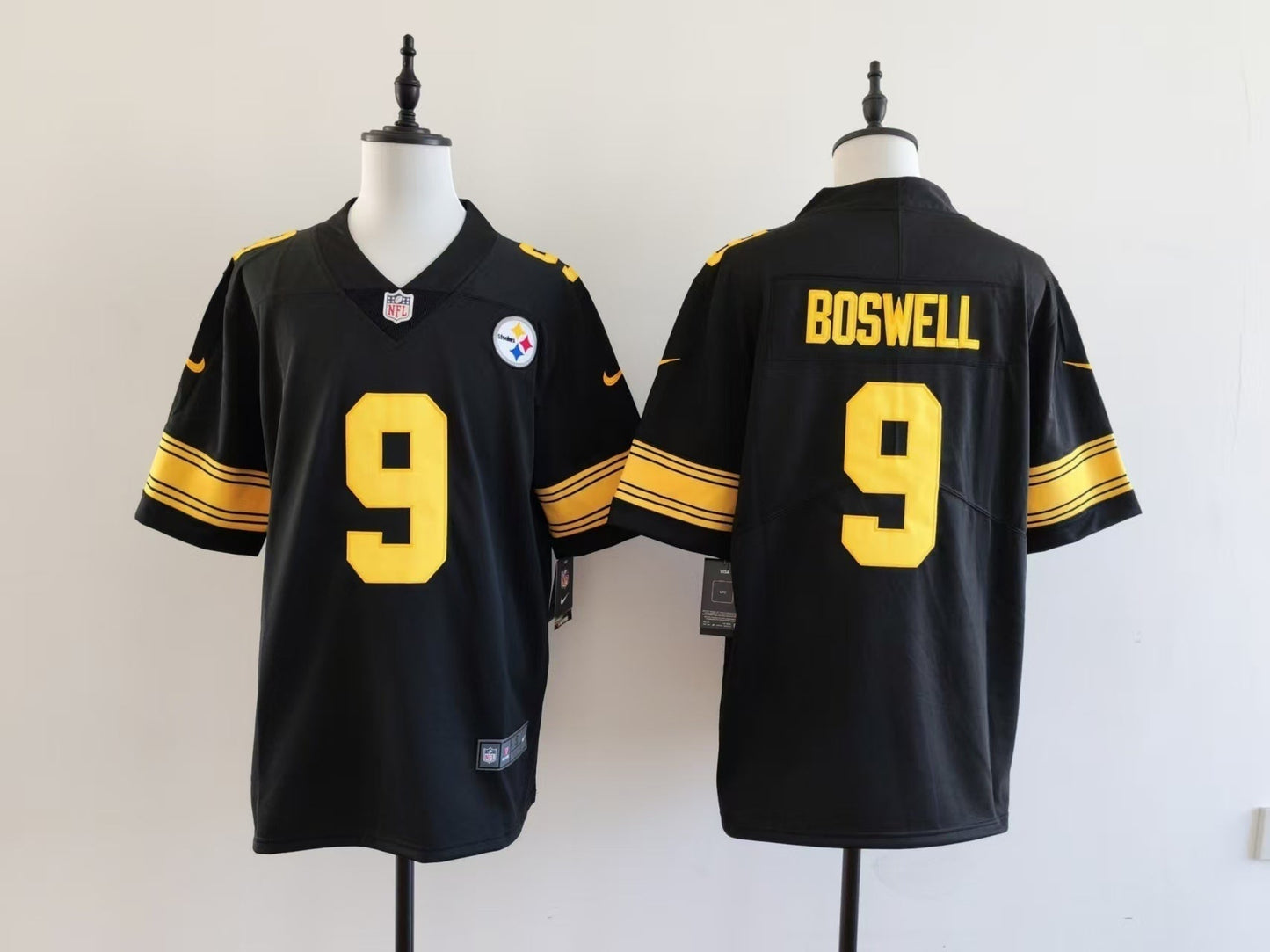 Men's Pittsburgh Steelers Chris Boswell Nike Jersey - Black-yellow numbers
