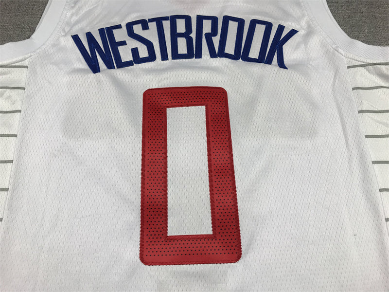 Men's LA Clippers Russell Westbrook Nike White 2022/23 Swingman Jerseys - Association Edition