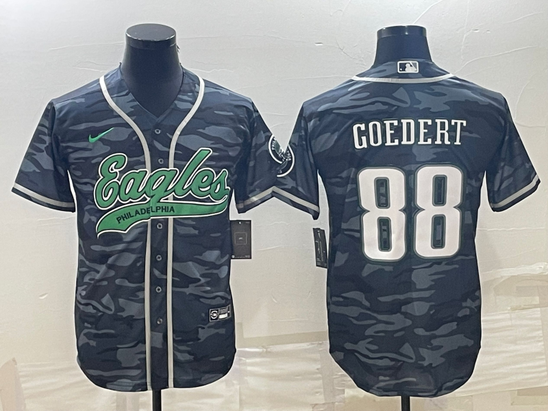 Men's Philadelphia Eagles Dallas Goedert #88 Grey Camouflage Game Jerseys Joint Edition