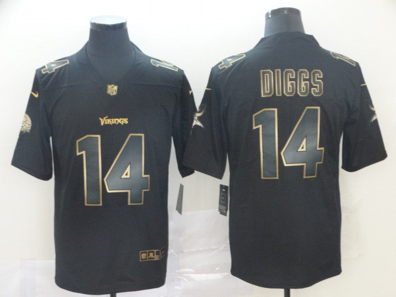 Men's Minnesota Vikings Stefon Diggs #14 Black Player Game Jerseys