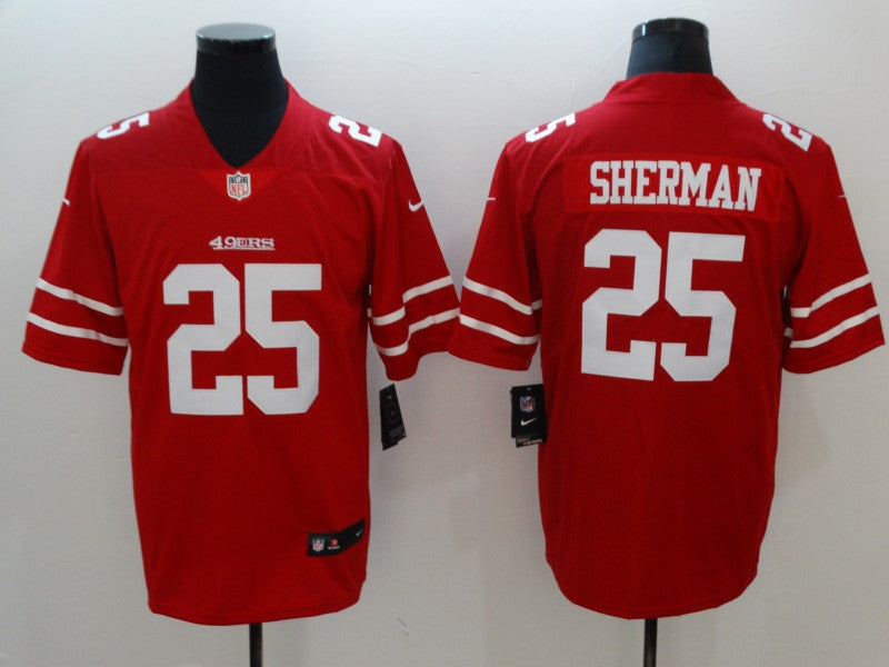 Men's San Francisco 49ers Richard Sherman #25 Red Game Jerseys